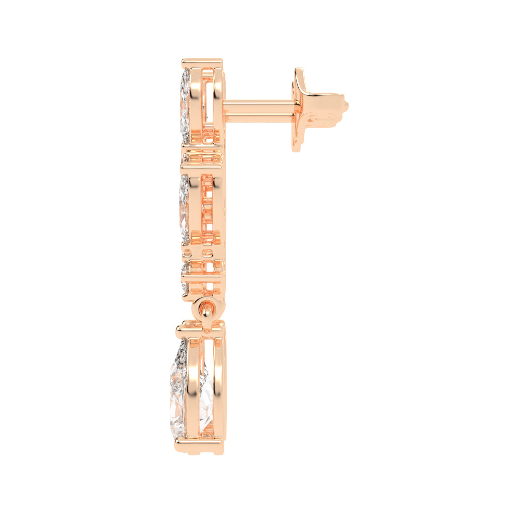 Celestia Cascade Marquise & Pear Dangles Earrings