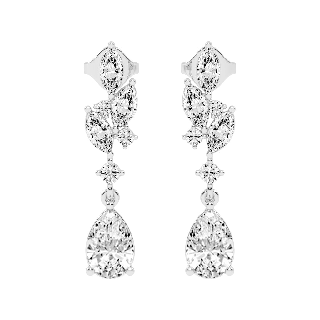 Celestia Cascade Marquise & Pear Dangles Earrings