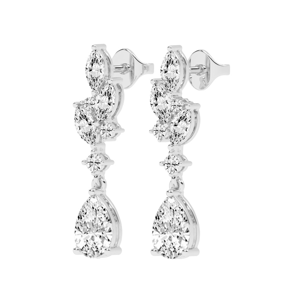 Celestia Cascade Marquise & Pear Dangles Earrings