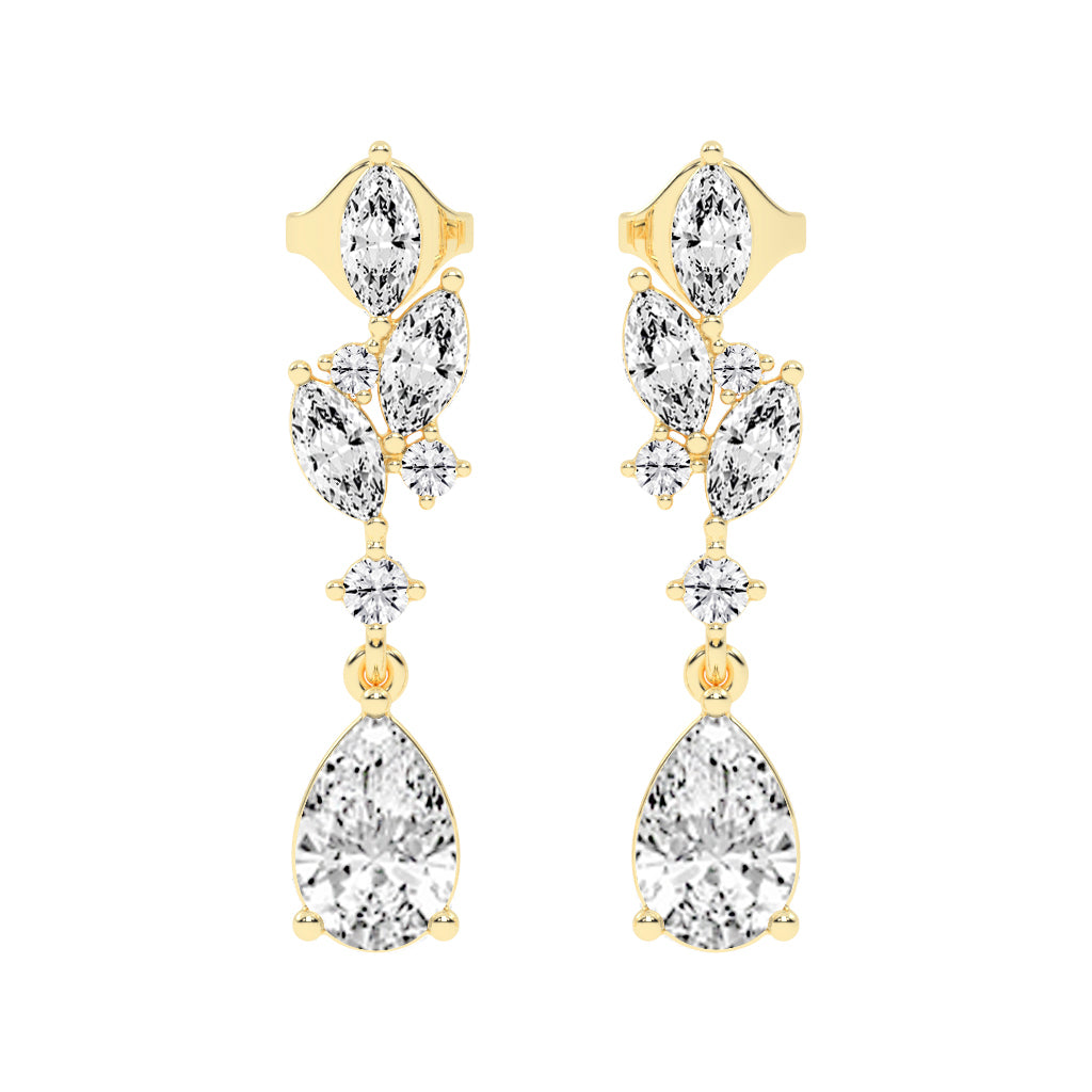 Celestia Cascade Marquise & Pear Dangles Earrings