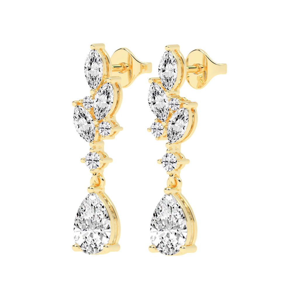 Celestia Cascade Marquise & Pear Dangles Earrings