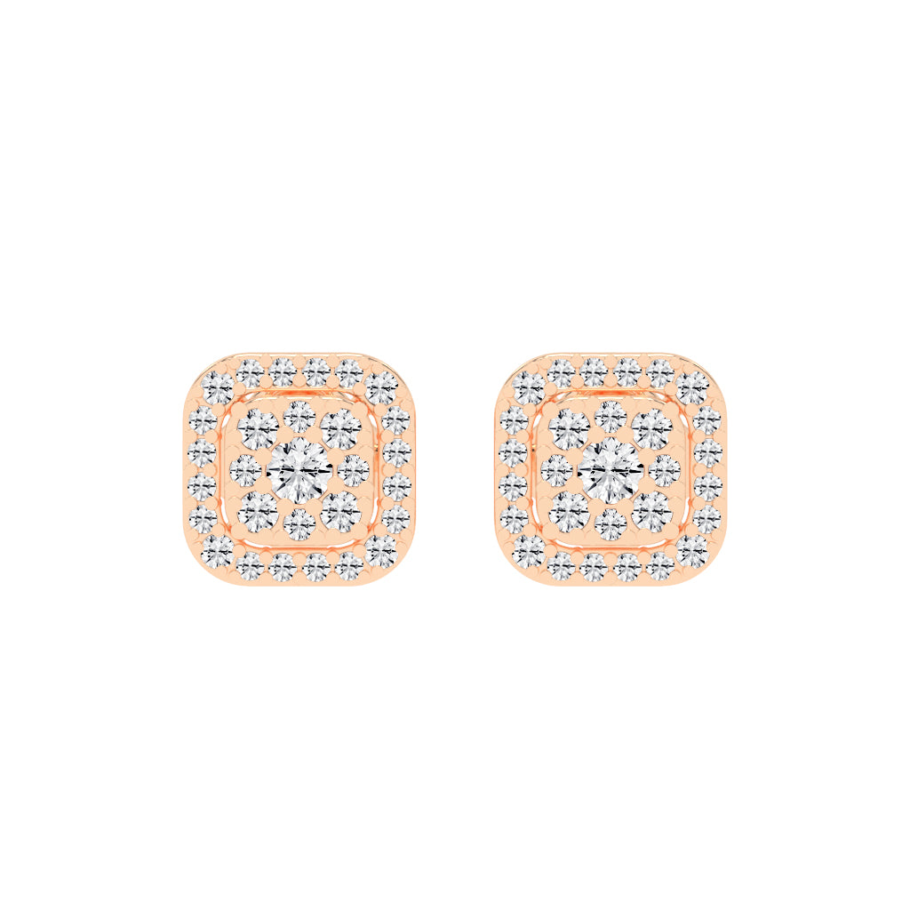 Regal Glow Double Halo Stud Earrings