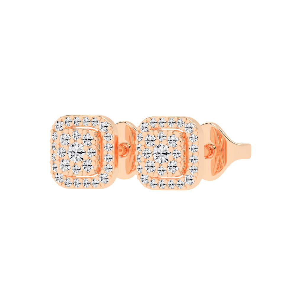 Regal Glow Double Halo Stud Earrings
