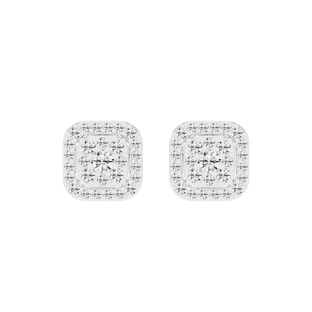 Regal Glow Double Halo Stud Earrings