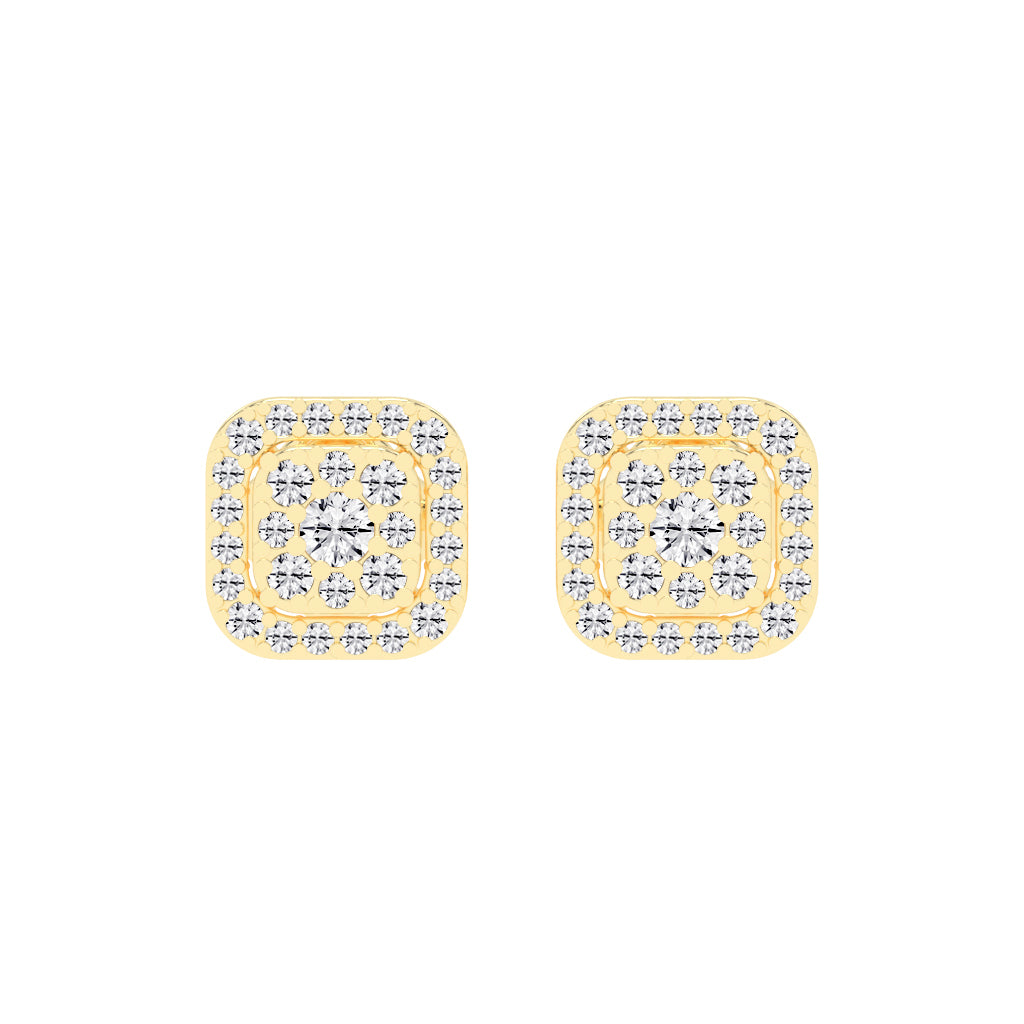 Regal Glow Double Halo Stud Earrings