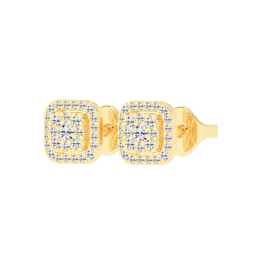 Regal Glow Double Halo Stud Earrings
