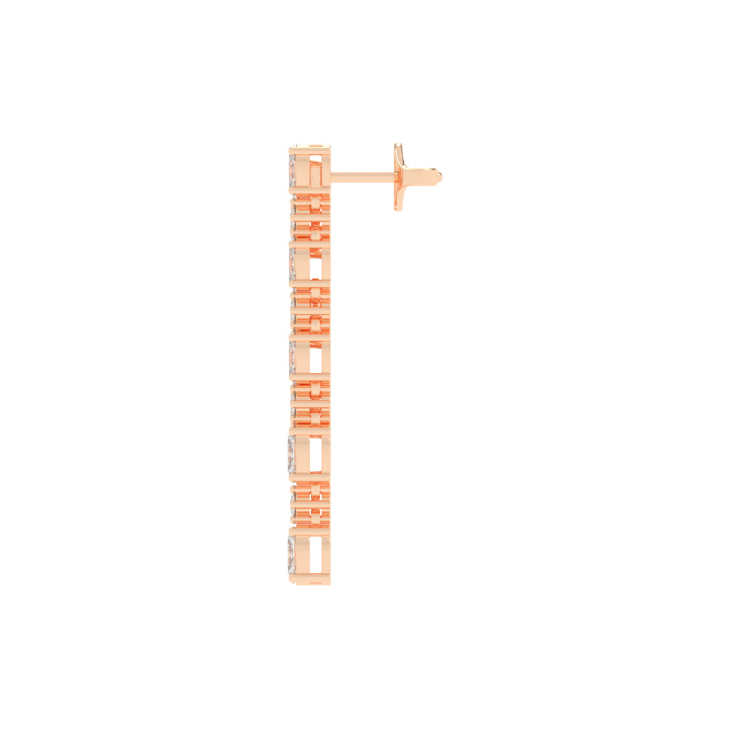 Celestial Grace Dual Row Earrings