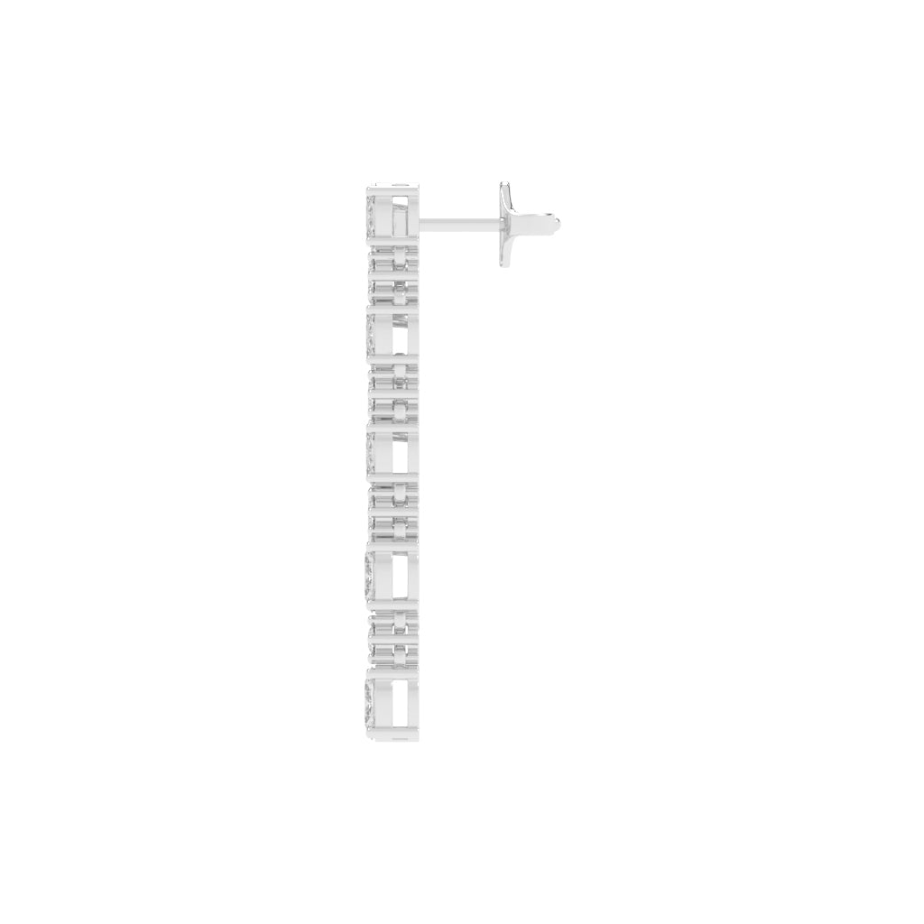 Celestial Grace Dual Row Earrings