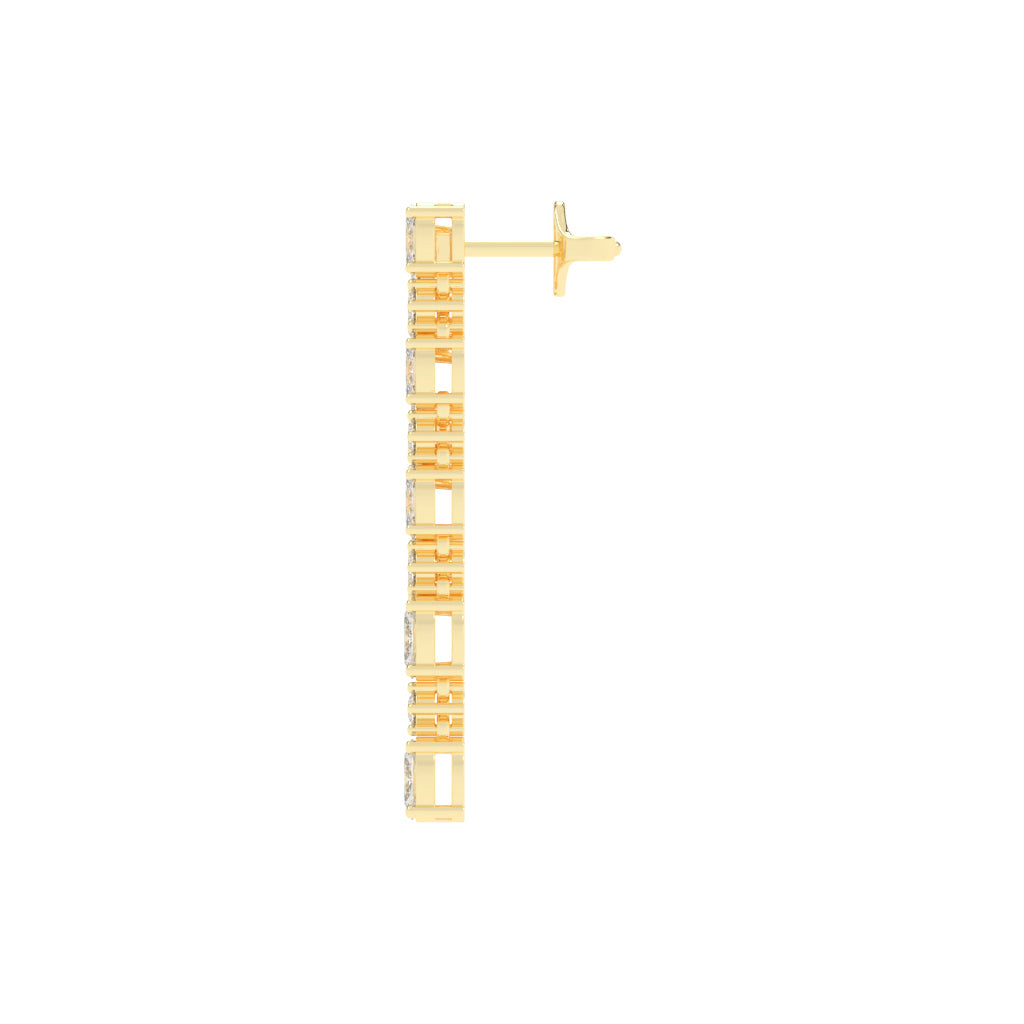 Celestial Grace Dual Row Earrings