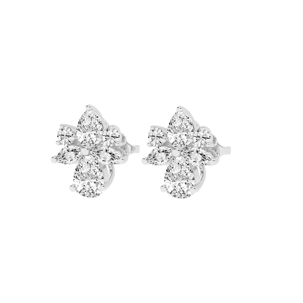 FloraLuxe Petal Cluster Studs
