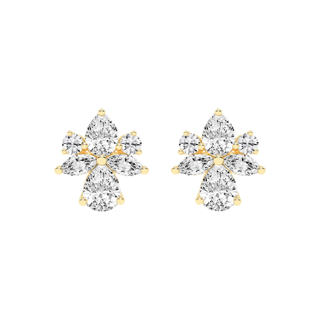 FloraLuxe Petal Cluster Studs