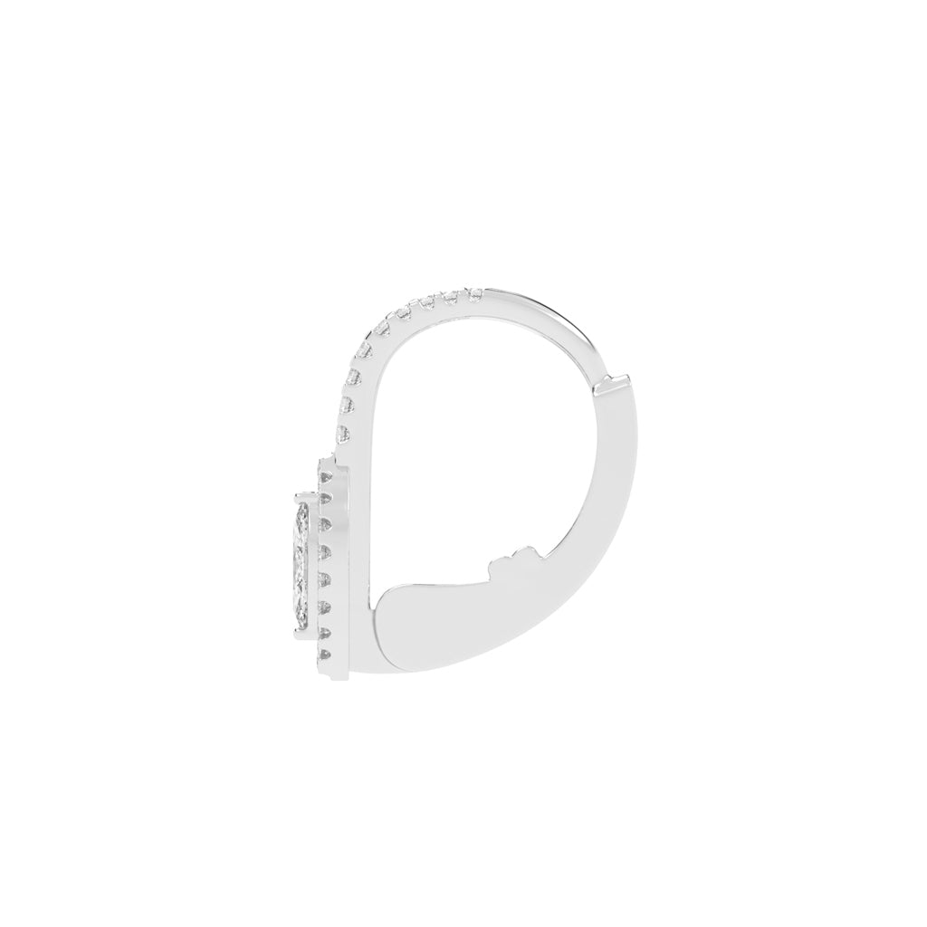 Elysian Marquise Halo Hoops Earrings