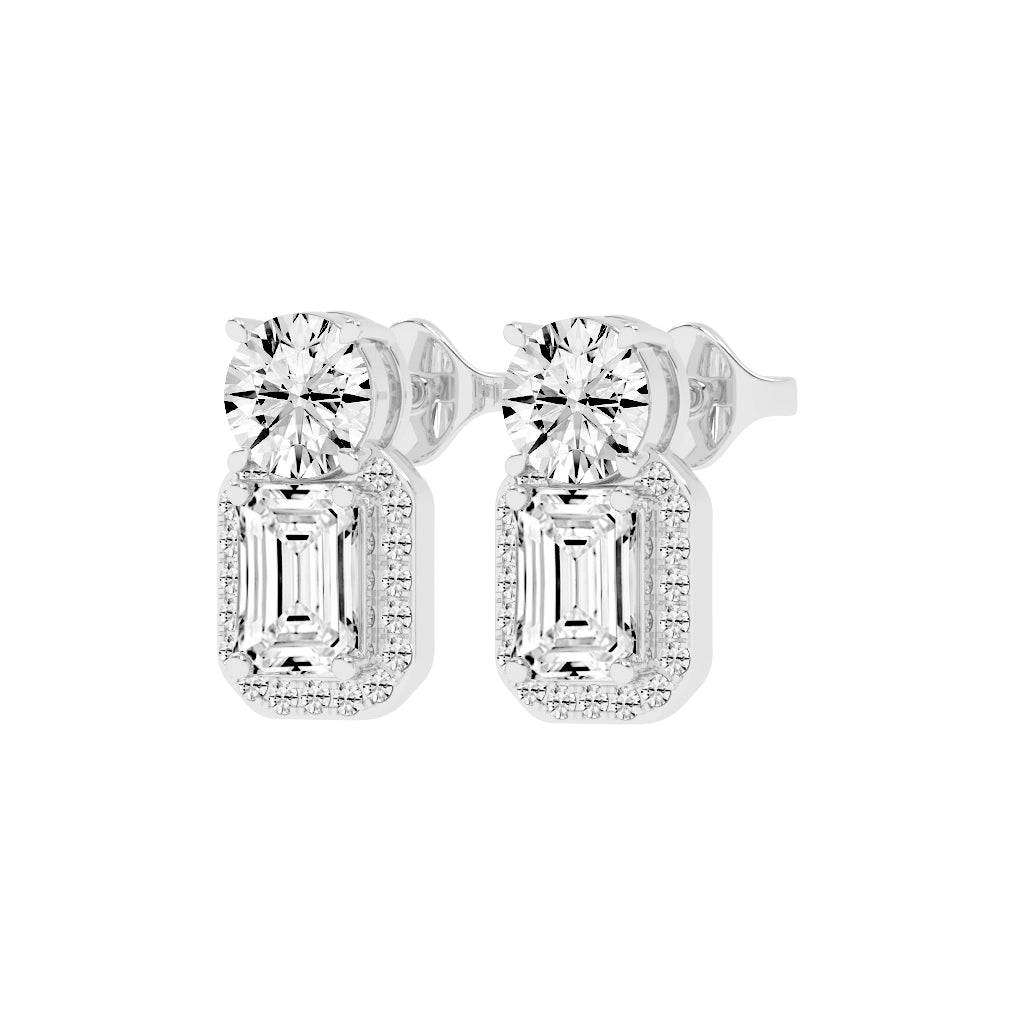 Dual-Cut Diamond Designer Studs