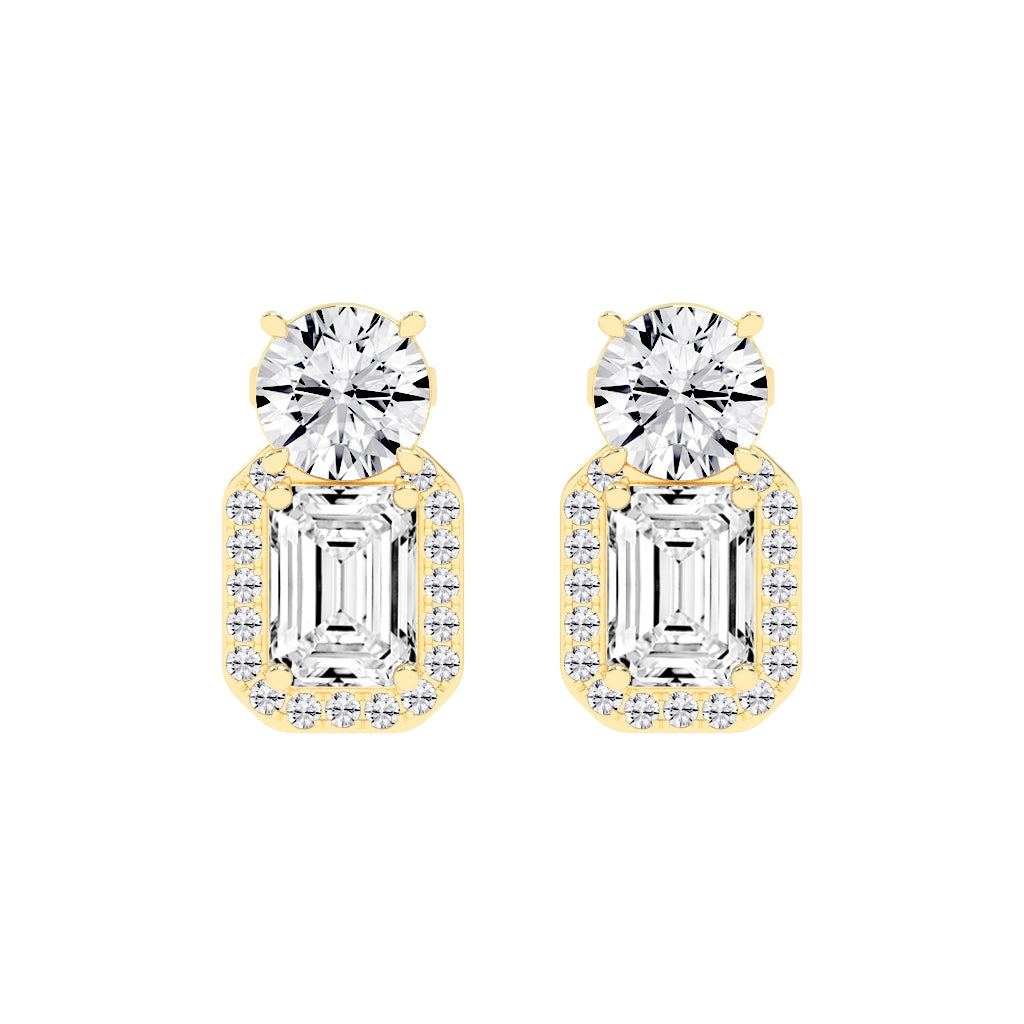 Dual-Cut Diamond Designer Studs