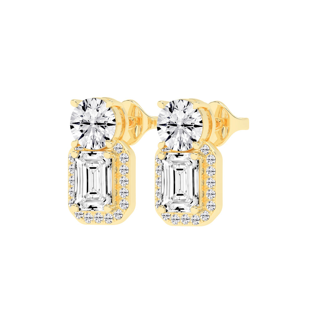 Dual-Cut Diamond Designer Studs