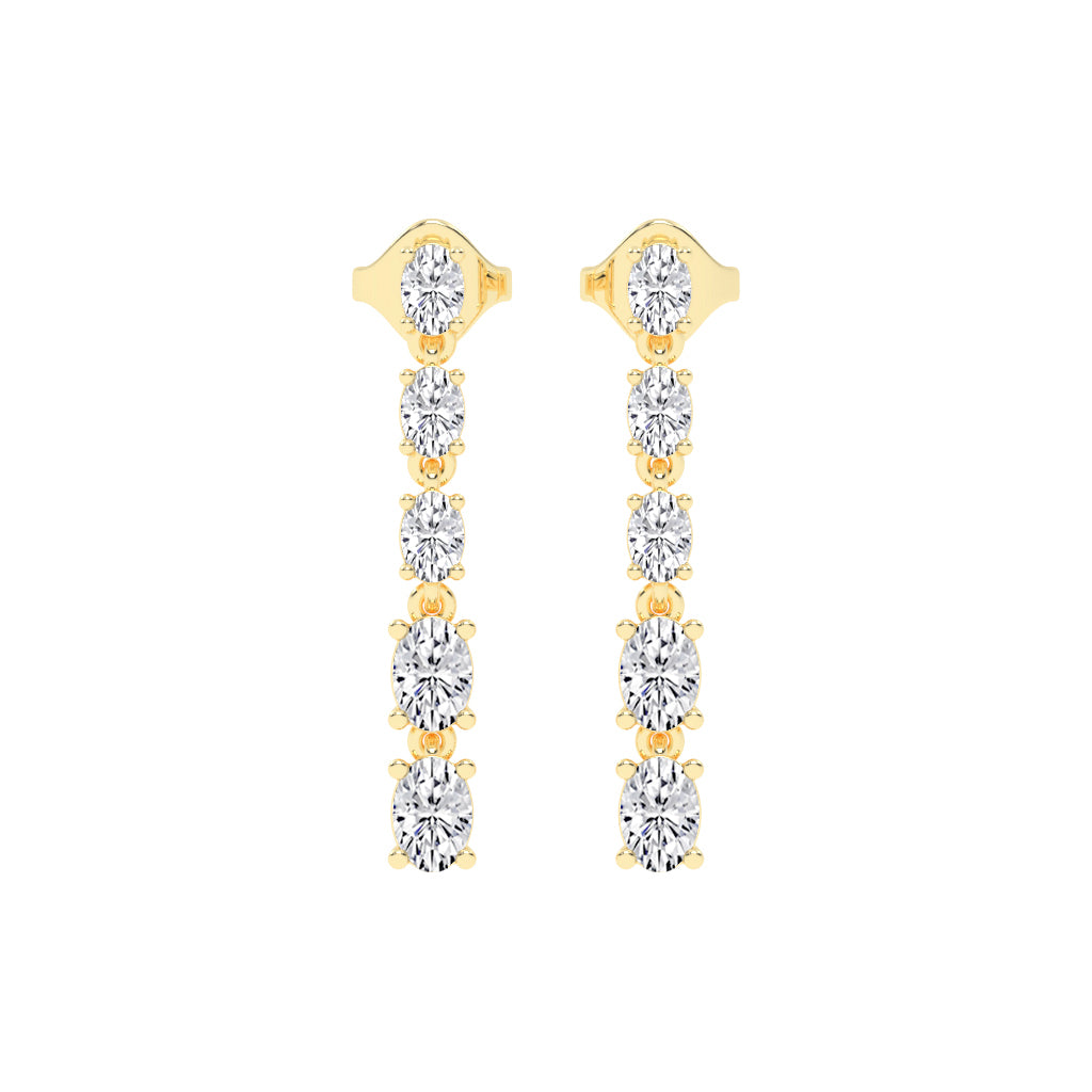 River of Light Diamond Dangle Earrings