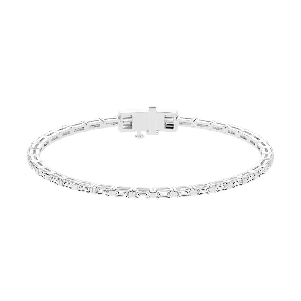 3.7Ct Emerald Shape Bracelet