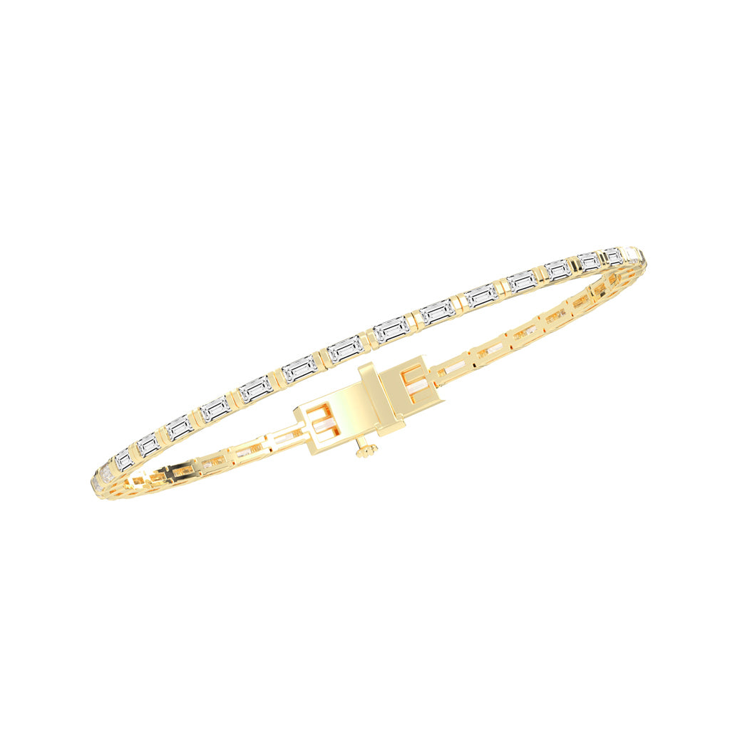 3.7Ct Emerald Shape Bracelet