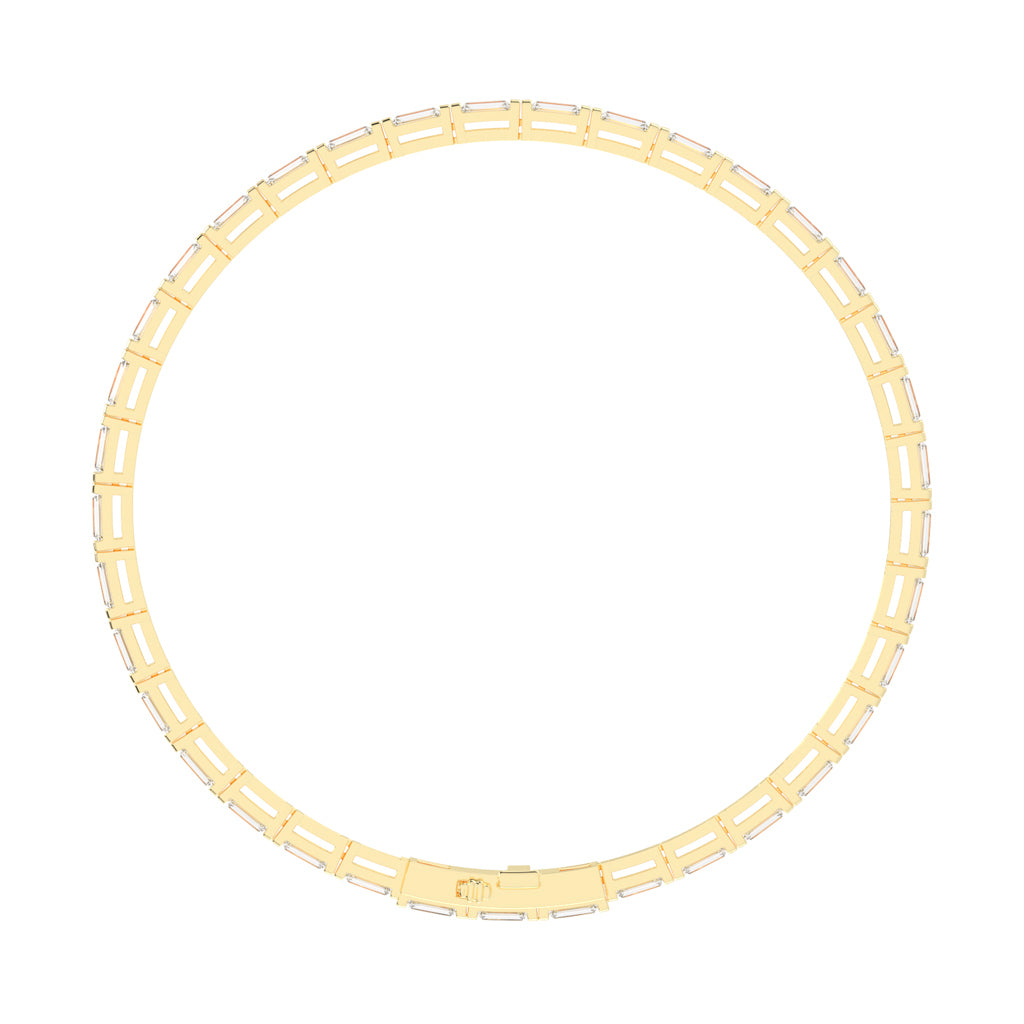 3.7Ct Emerald Shape Bracelet