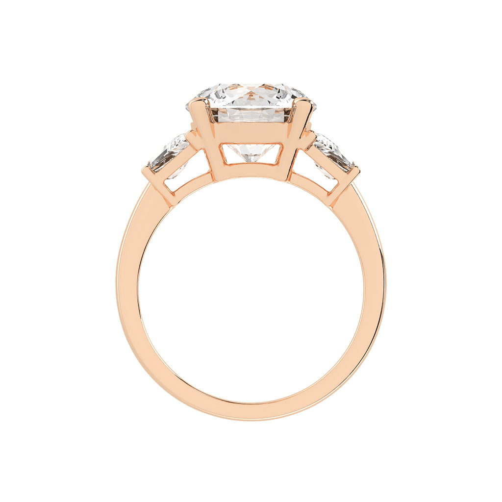 Dazzling Trillion Side Stone Ring