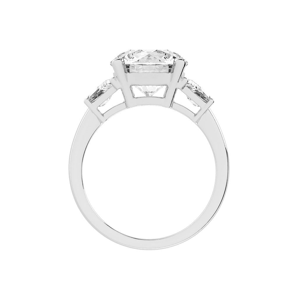 Dazzling Trillion Side Stone Ring