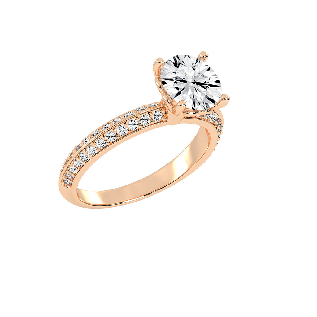 Elegant Diamond Channel Set Engagement Ring