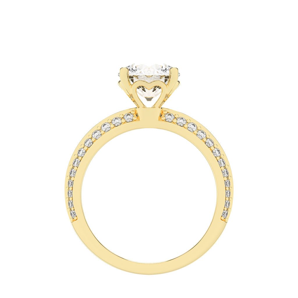 Elegant Diamond Channel Set Engagement Ring