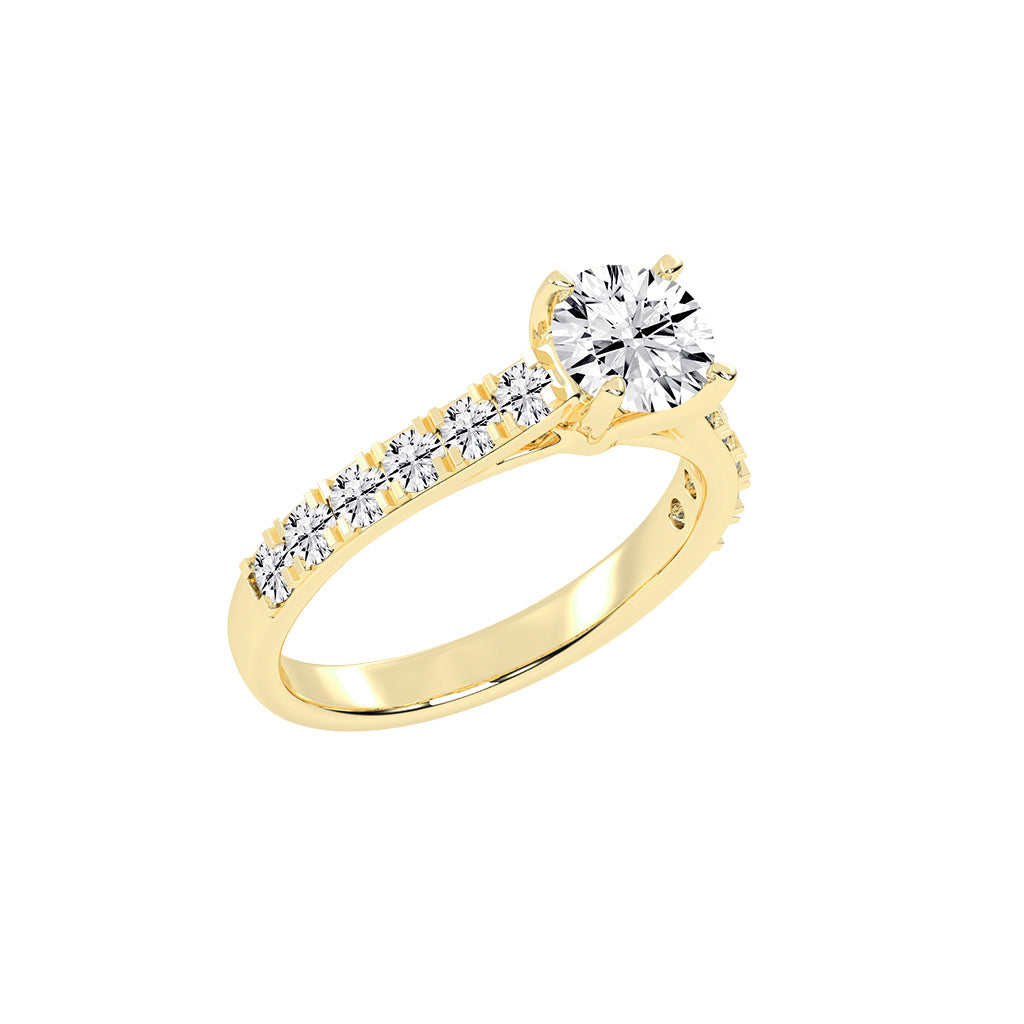 Eternora four prong round cut engagement ring