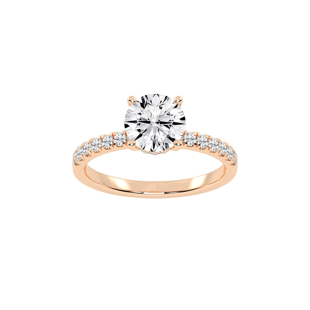 Dazzling Diamond Swirl Engagement Ring