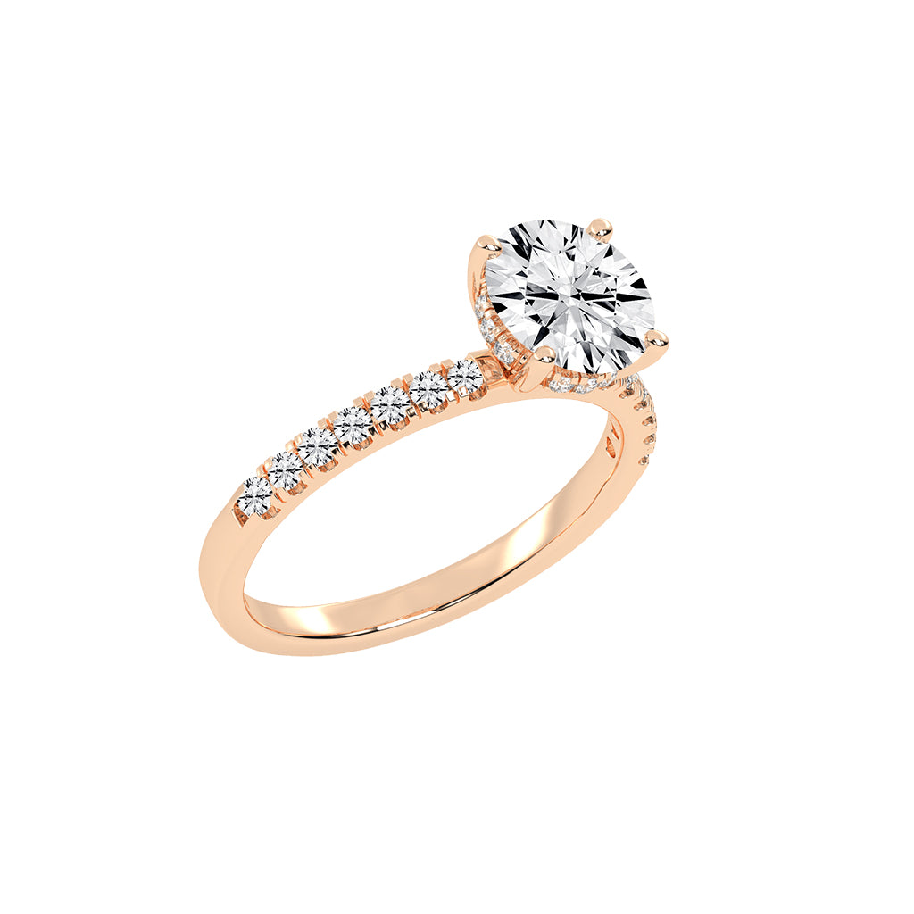 Dazzling Diamond Swirl Engagement Ring