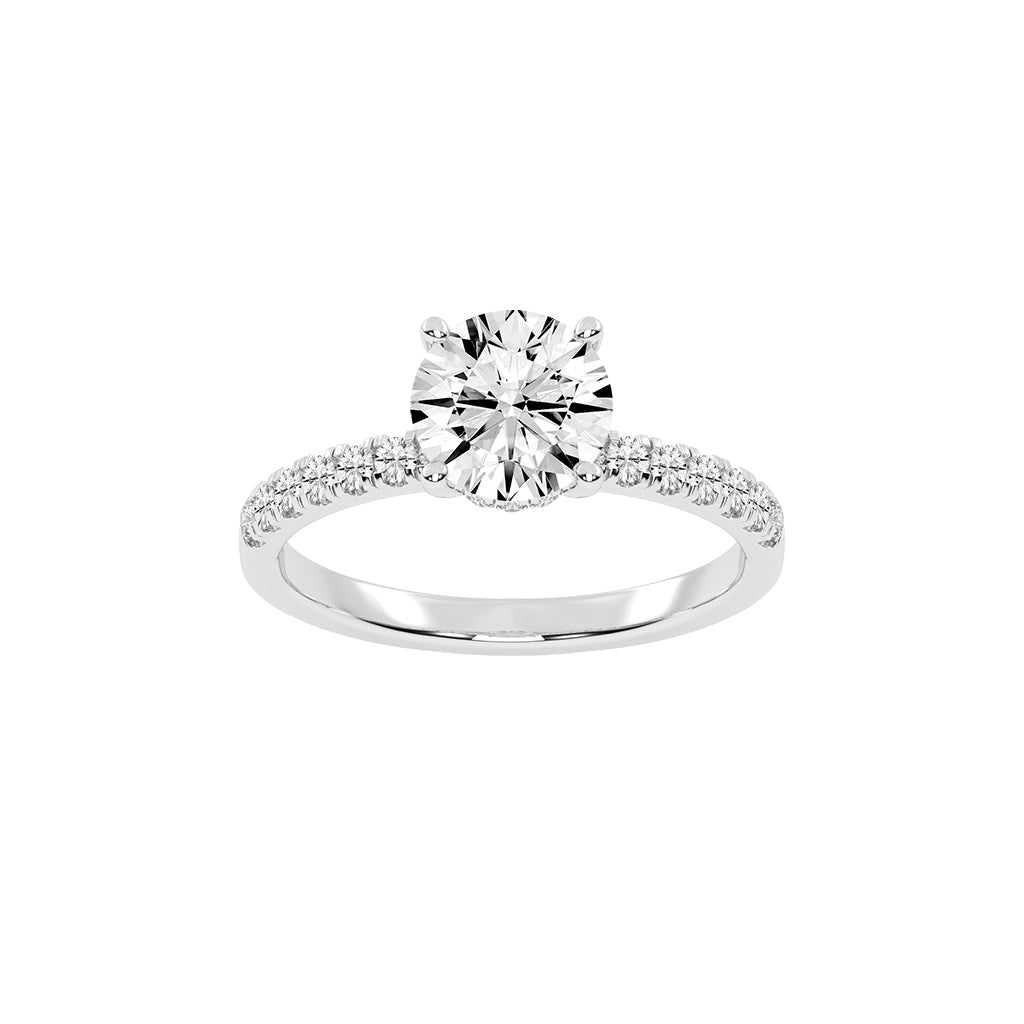 Dazzling Diamond Swirl Engagement Ring