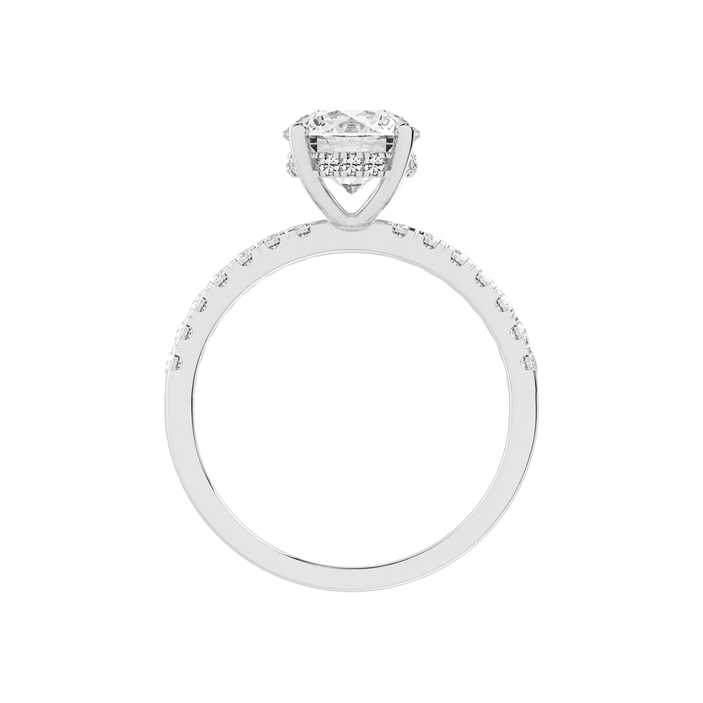 Dazzling Diamond Swirl Engagement Ring