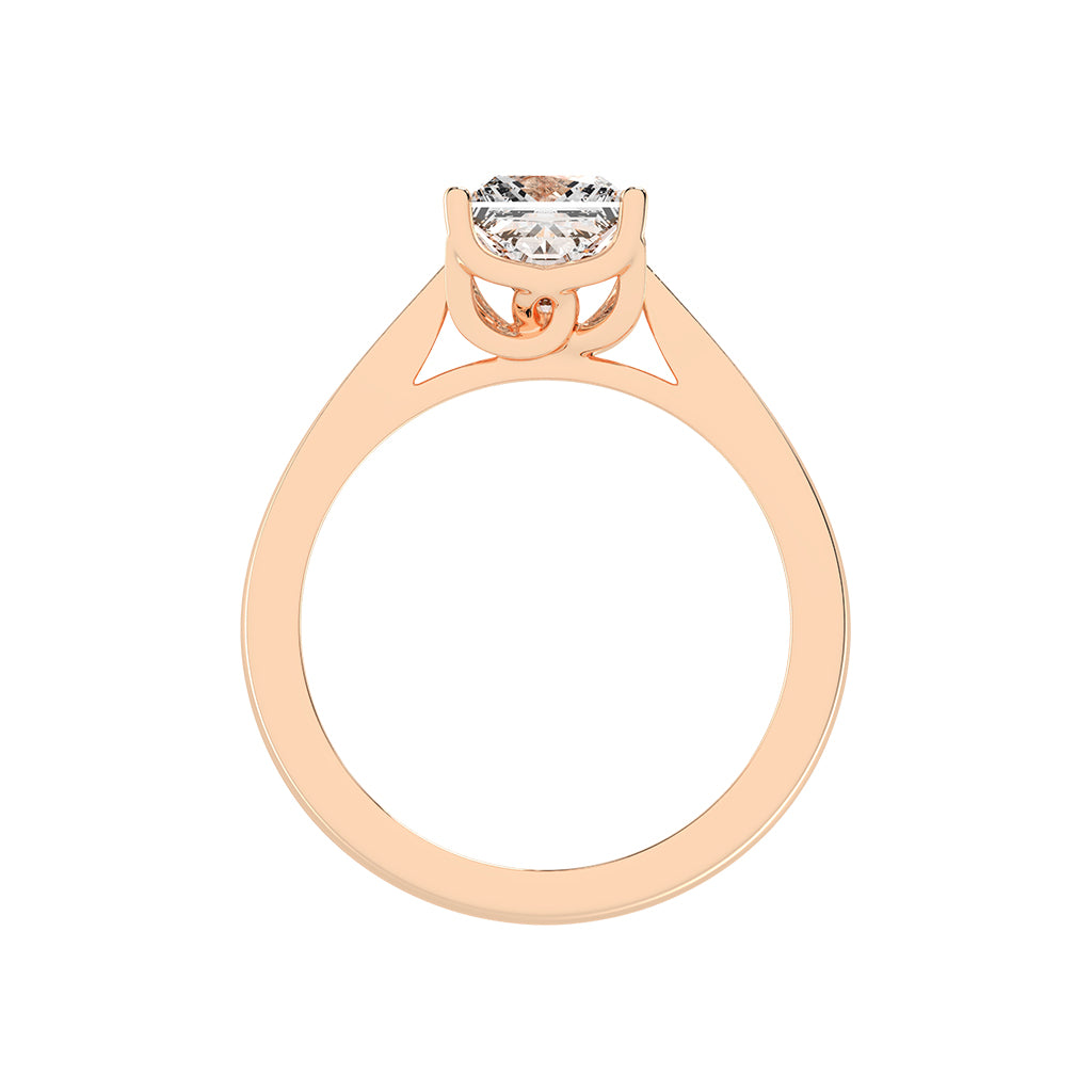 Soloneva Princess cut solitaire lab diamond ring