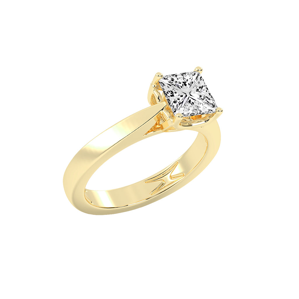 Soloneva Princess cut solitaire lab diamond ring