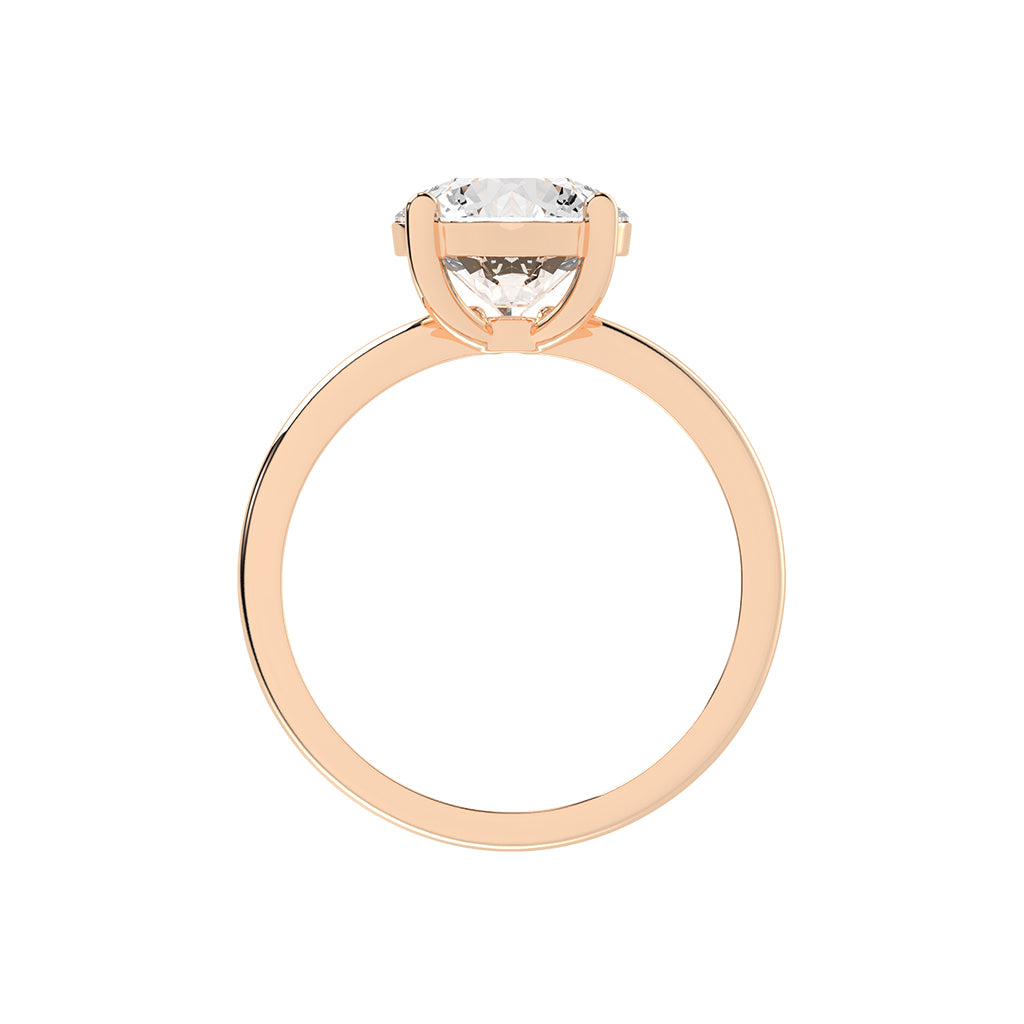 Solistra four prong round cut solitaire lab diamond ring