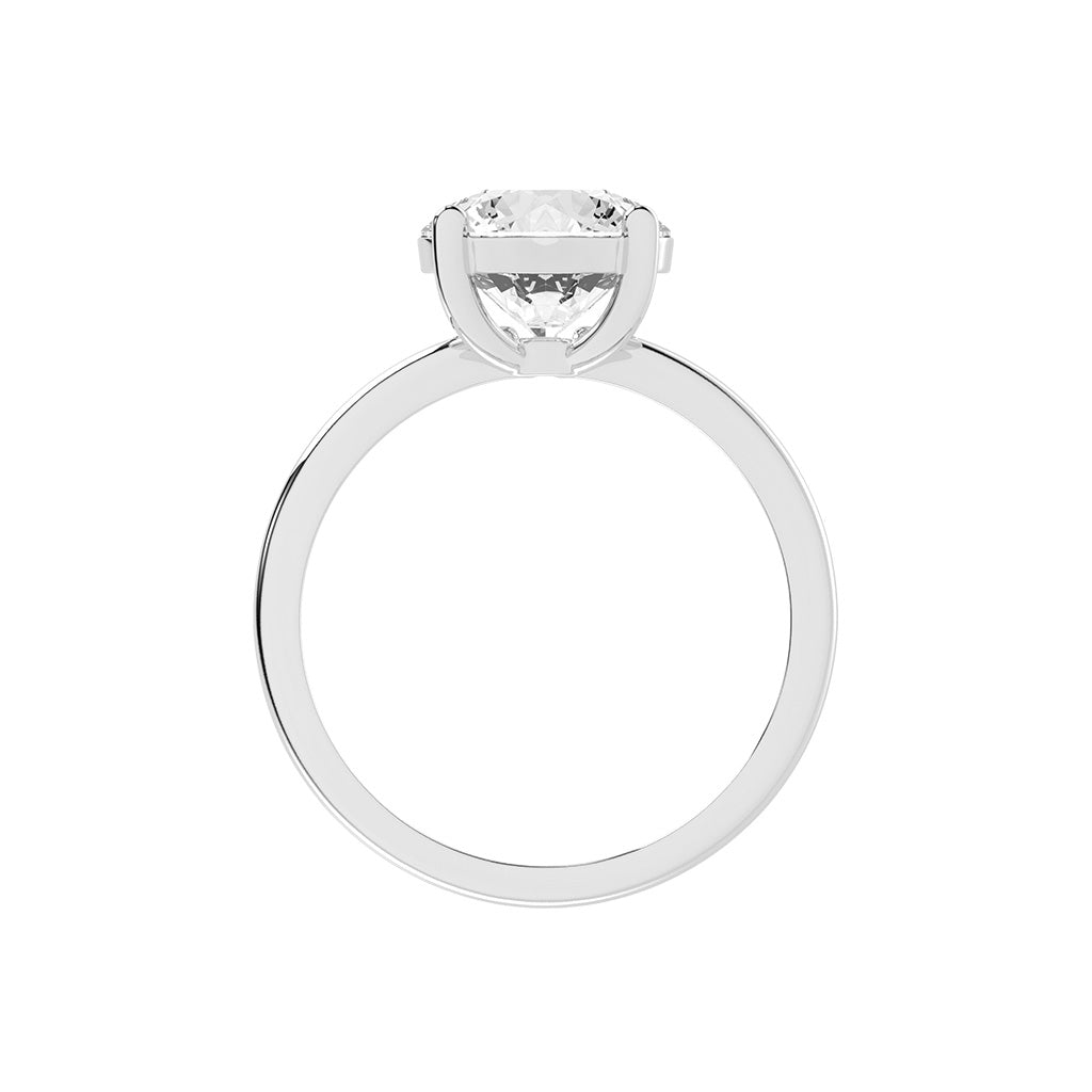 Solistra four prong round cut solitaire lab diamond ring