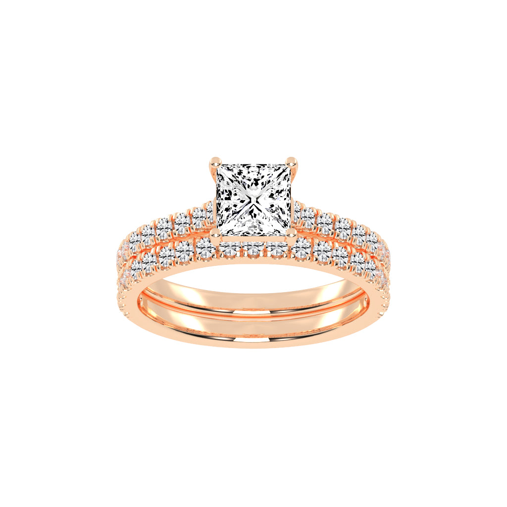 Everique princess cut engagement lab diamond ring