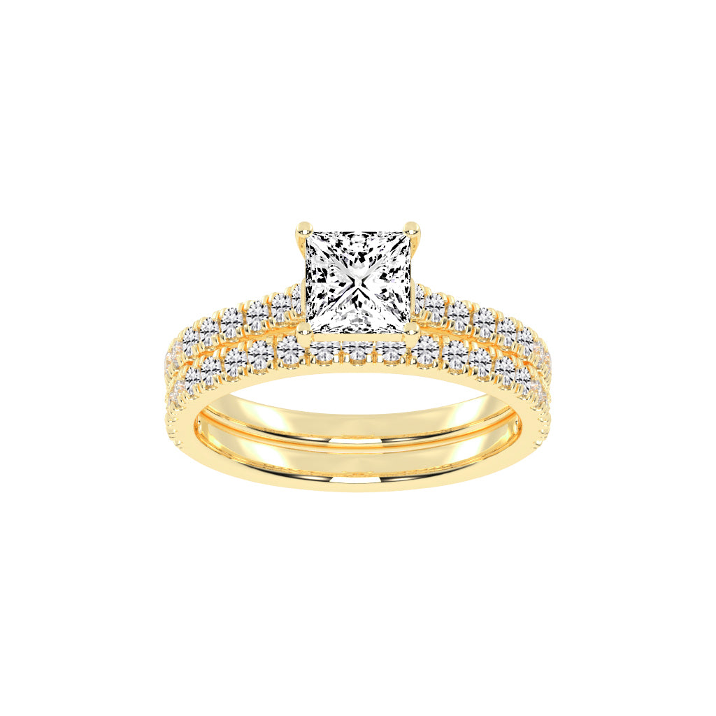 Everique princess cut engagement lab diamond ring