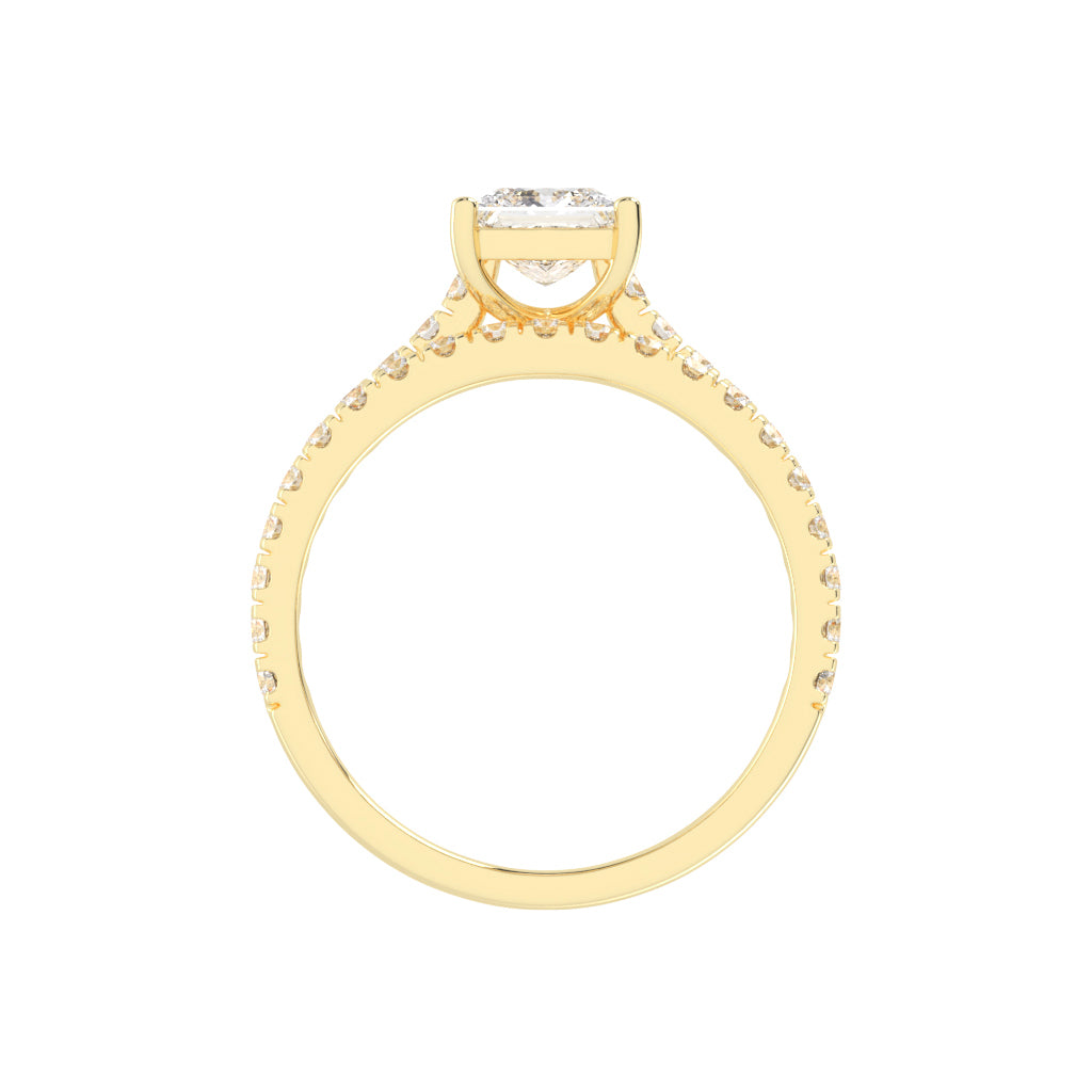 Everique princess cut engagement lab diamond ring