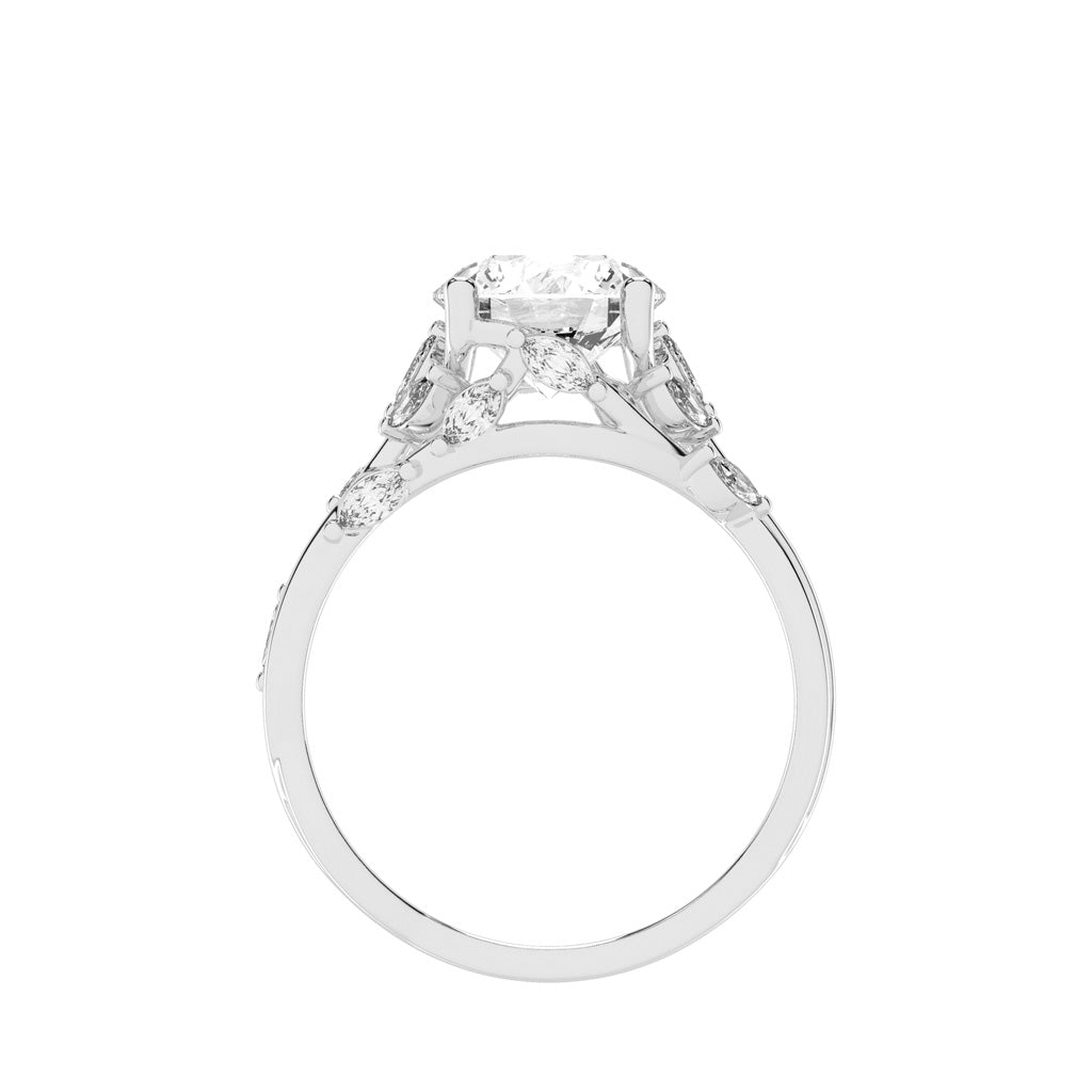 Luxevara Braided Round Cut Classic Lab Diamond Ring