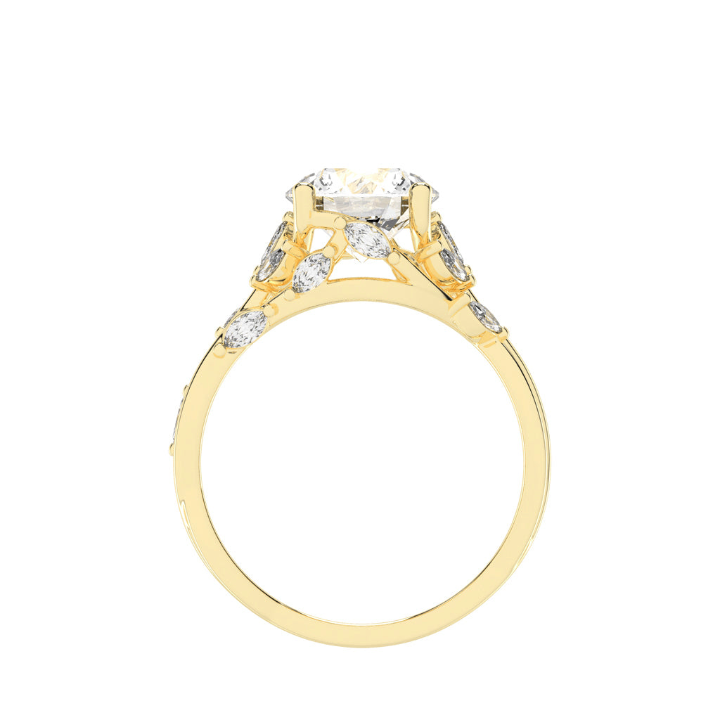 Luxevara Braided Round Cut Classic Lab Diamond Ring