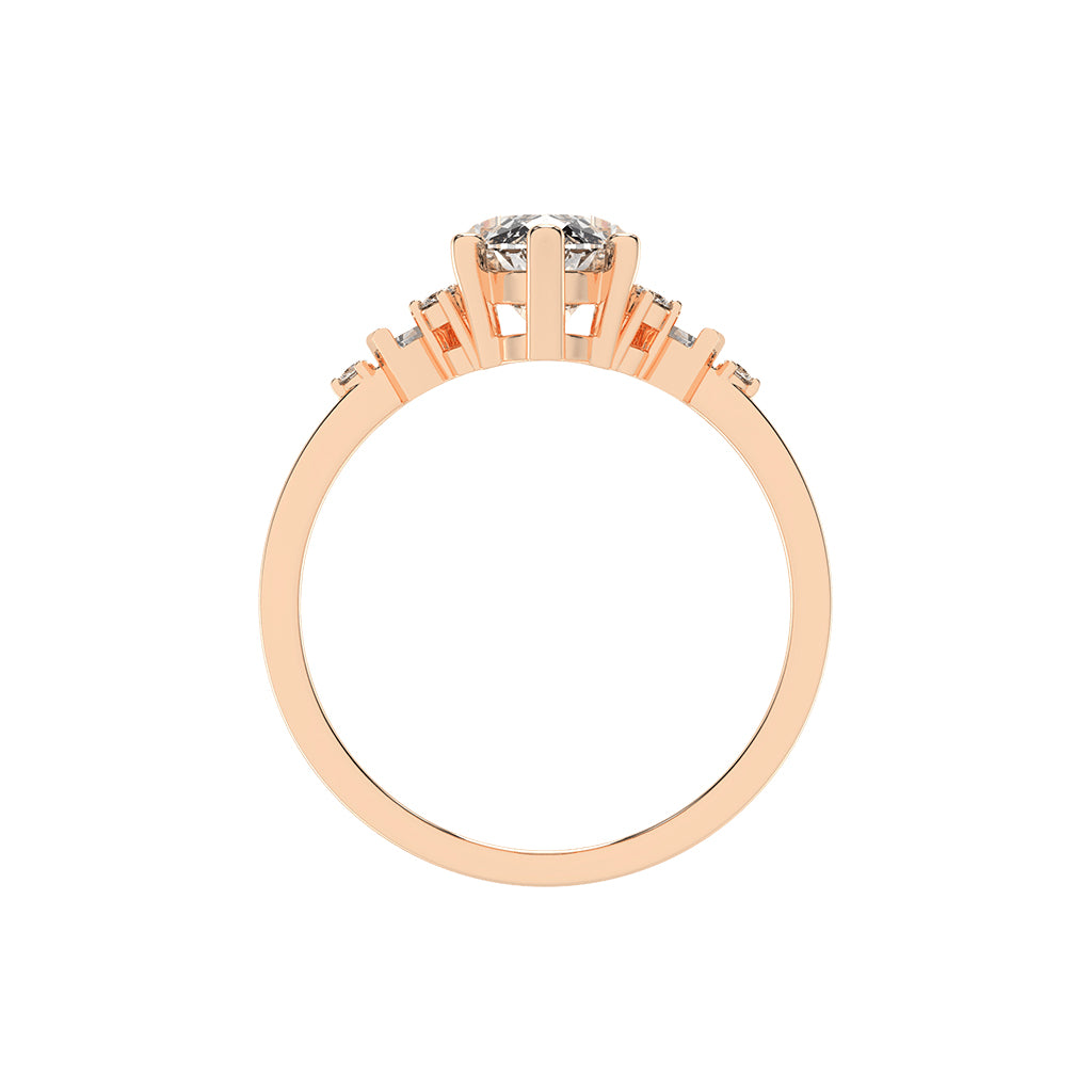 Serenix Six Prong Marquise Cut Classic Lab Diamond Ring