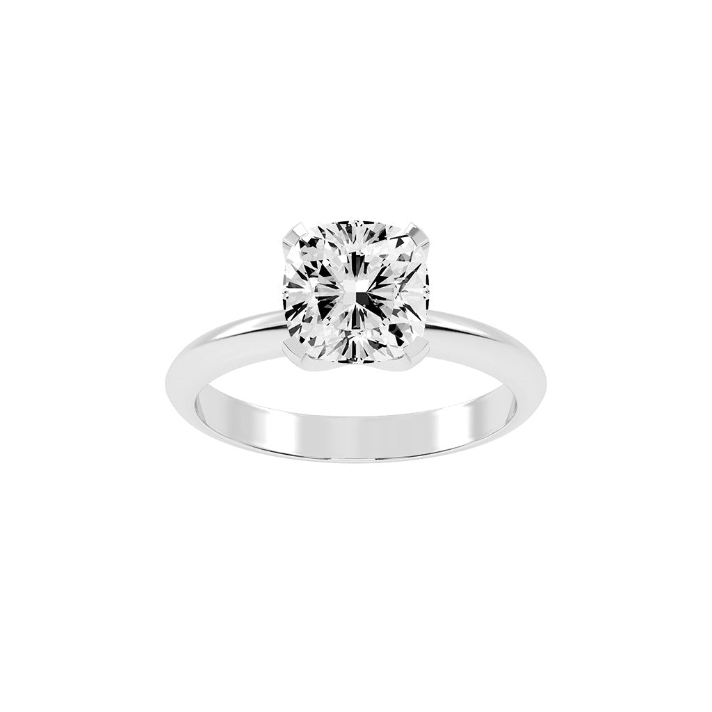 Solindaire Cushion Cut Solitaire Lab Diamond Ring