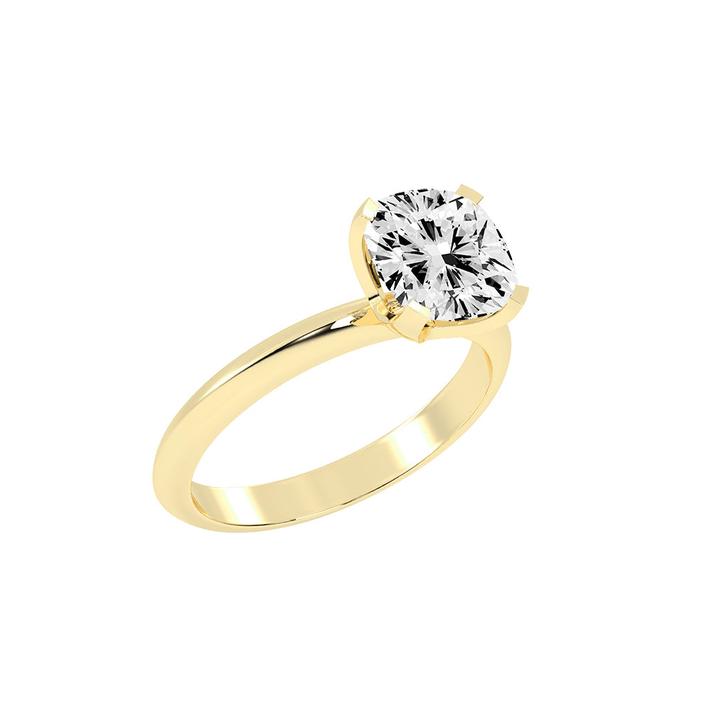 Solindaire Cushion Cut Solitaire Lab Diamond Ring