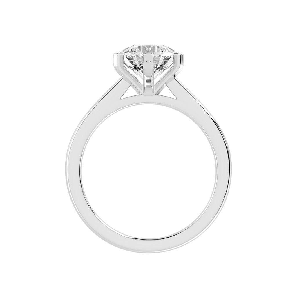 Solleona Six Prong Round Cut Solitaire Lab Diamond Ring