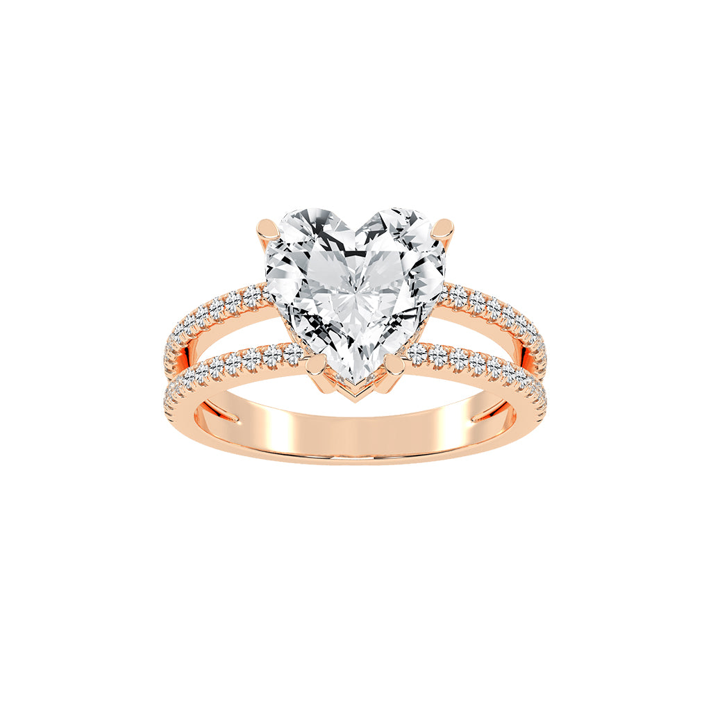 Everviere Heart Cut Engagement Lab Diamond Ring