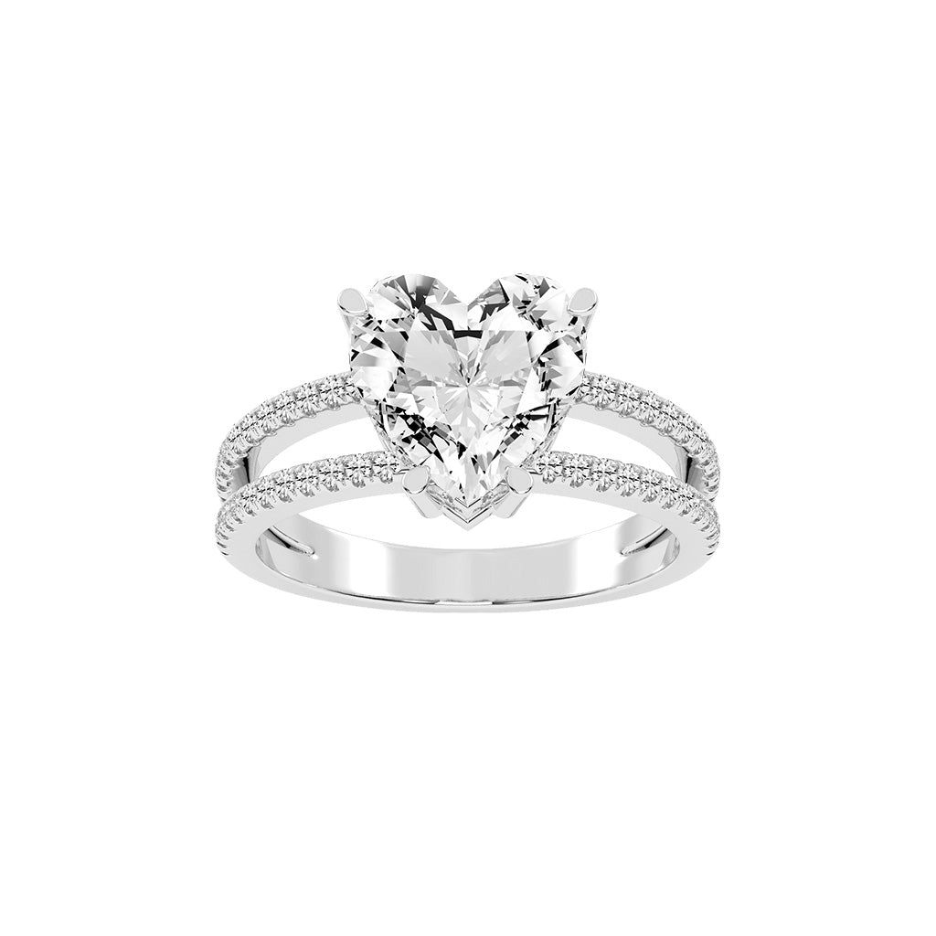 Everviere Heart Cut Engagement Lab Diamond Ring