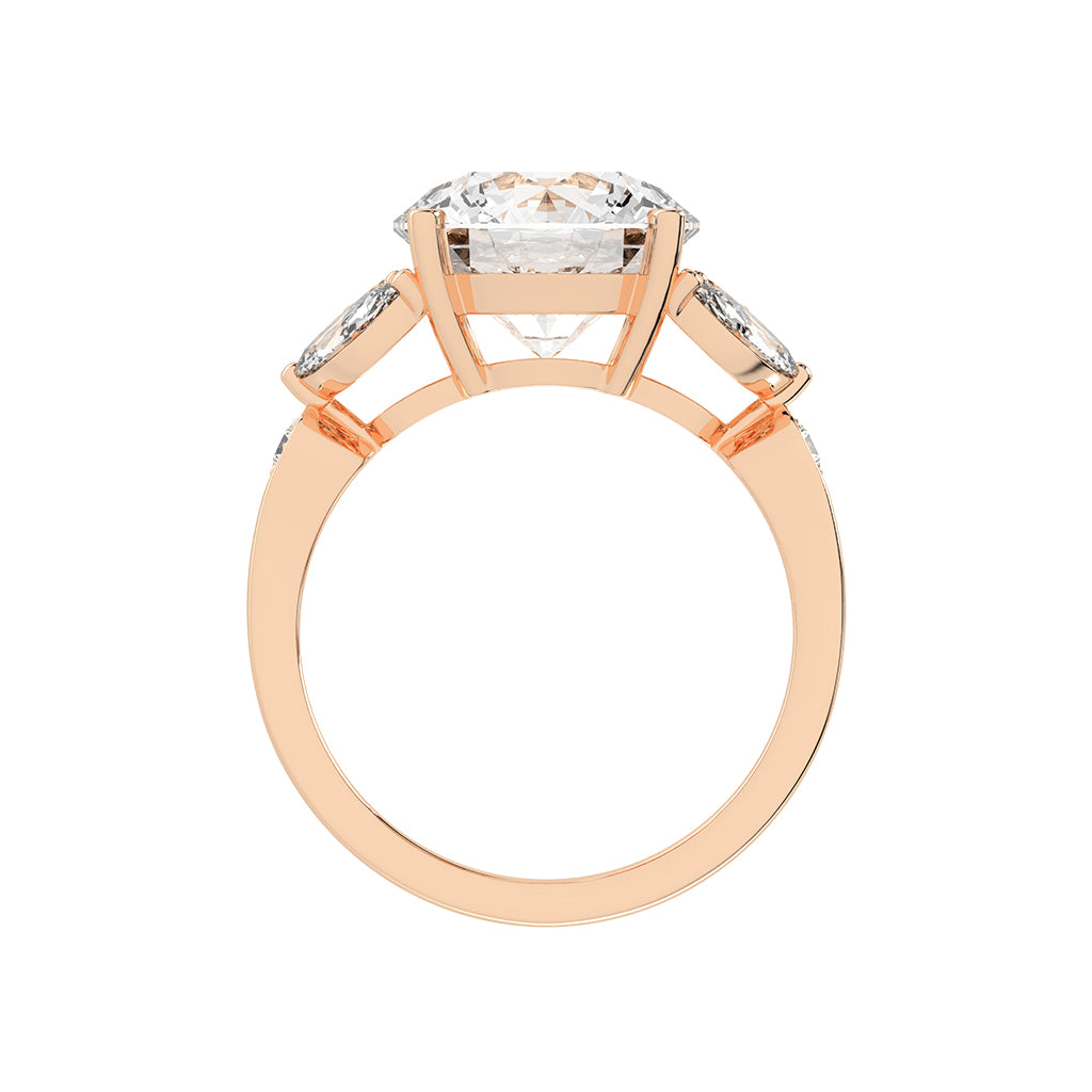 Velarix Trilliants Round Cut Lab Diamond Ring