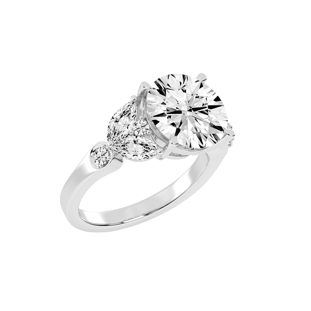 Velarix Trilliants Round Cut Lab Diamond Ring