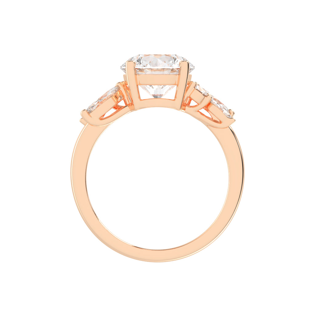 Venara Four Prong Round Cut Classic Lab Diamond Ring